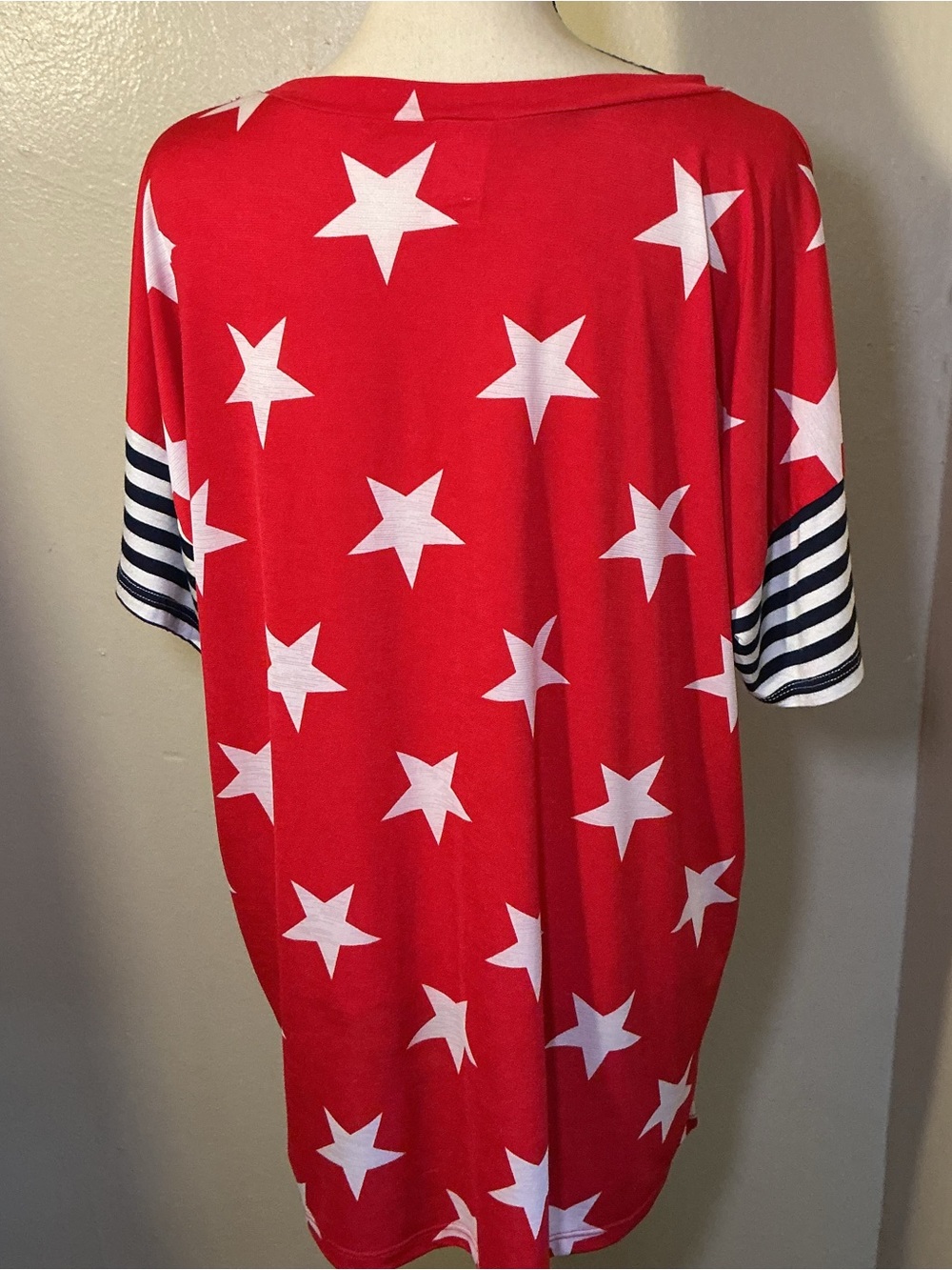 Sew  In Love Patriotic Stars & Stripes Top Large Made in USA America 250 - Picture 2 of 9